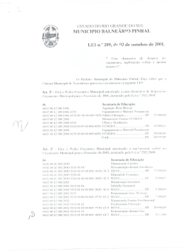 da lei em PDF - Prefeitura de Balneário Pinhal