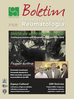 OS 3314 boletim SBR 1.indd - Sociedade Brasileira de Reumatologia