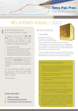 RELATÓRIO ANUAL | 2012