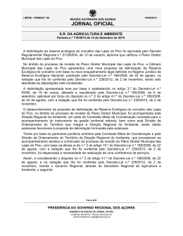 JORNAL OFICIAL - Portal do Ordenamento do Território dos Açores