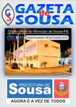 Jornal Oficial do Município - Prefeitura Municipal de Sousa