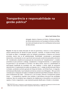 Transparência e responsabilidade na gestão pública*