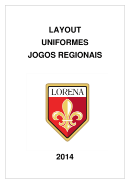 LAYOUT UNIFORMES JOGOS REGIONAIS 2014