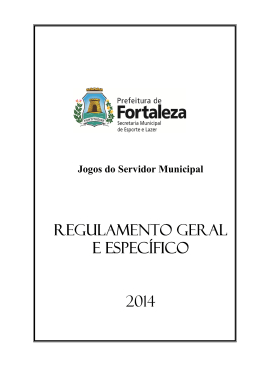 Regulamento - Prefeitura Municipal de Fortaleza