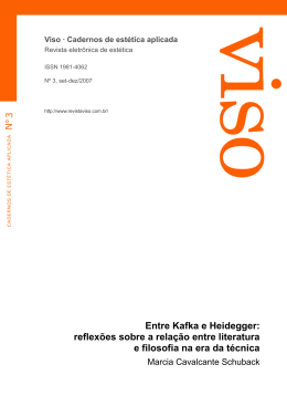 Entre Kafka e Heidegger: reflexões sobre a relação entre