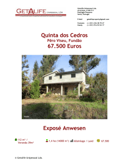 Quinta dos Cedros 67.500 Euros Exposé Anwesen