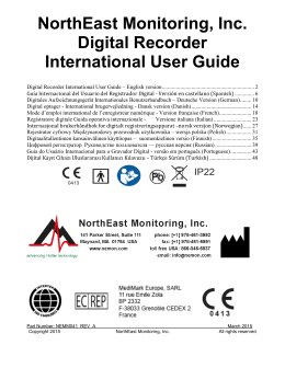 Digital Recorder International User Guide