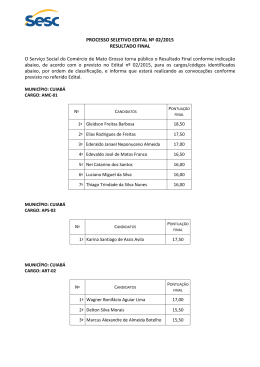 Resultado Final - SESC Mato Grosso