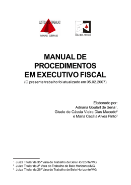 manual de procedimentos em executivo fiscal