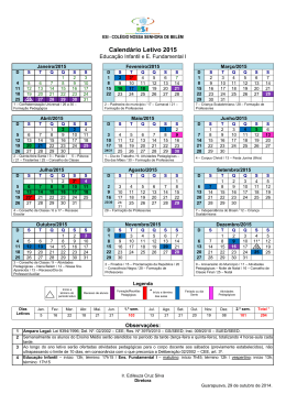 Calendário Escolar para 2008 – Sugestão 01 - ESI