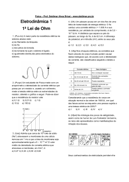 Eletrodinâmica 1 1ª Lei de Ohm