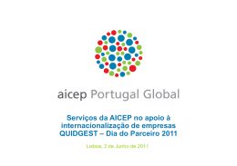 Serviços da AICEP no apoio à internacionalização de empresas