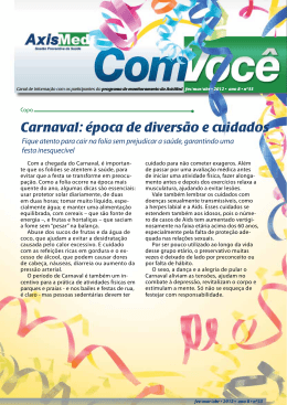 Carnaval: época de diversão e cuidados