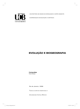 Evolução e Biogeografia.indd - Universidade Castelo Branco