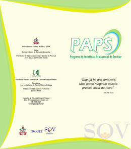Folder PAPS - Progep - Universidade Federal do Pará