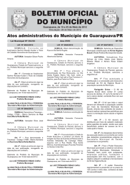 Boletim Oficial 791.cdr - Prefeitura Municipal de Guarapuava