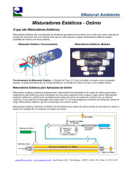 Misturadores Estáticos - Ozônio