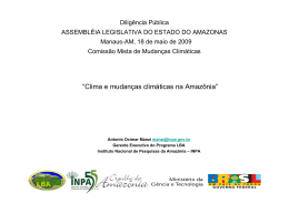Climas e Mudanças Climáticas na Amazônia