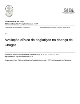 Avaliação clínica da deglutição na doença de Chagas