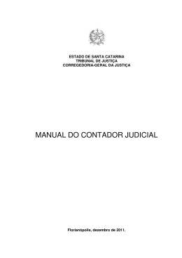 manual do contador judicial - Tribunal de Justiça de Santa Catarina