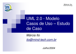 UML 2.0 - Modelo Casos de Uso – Estudo de Caso