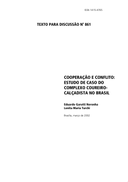 estudo de caso do complexo coureiro- calçadista no brasil