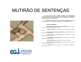 mutirão de sentenças - Tribunal de Justiça do Estado de Mato Grosso
