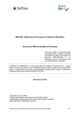 MPS.BR - Melhoria de Processo do Software Brasileiro Guia
