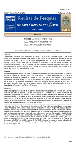 ISSN 2175-5361 Porto F, Amorim WM, Pellon LHC. Professional