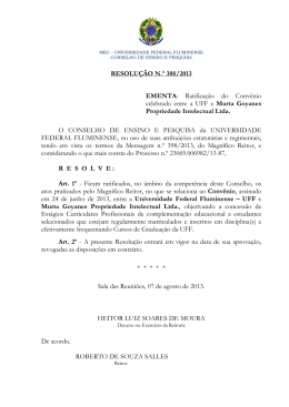 RESOLUÇÃO N.º 388/2013 EMENTA: Ratificação do Convênio