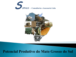 Potencial Produtivo do Mato Grosso do Sul