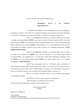 Lei 3509-2014 - denominação rua JOÃO PEDRO ORTIZ