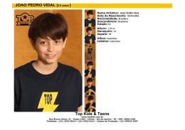 Top Kids & Teens JOÃO PEDRO VIDAL (13 anos )