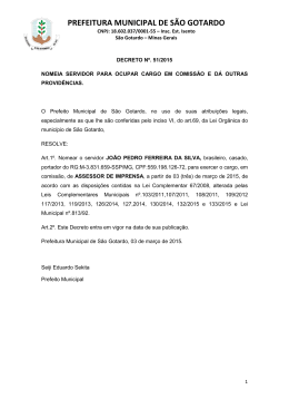 Decreto nº. 51-2015- Nomeação João Pedro