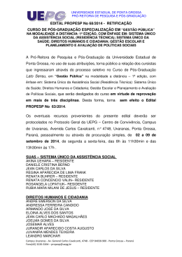 EDITAL PROPESP No 68/2014 - RETIFICAÇÃO CURSO DE PÓS