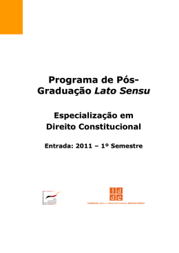2011 - Programa - Faculdade de Direito