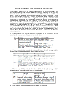 Instrução Normativa IBAMA nº 01/2015