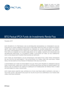 BTG Pactual IPCA Fundo de Investimento Renda Fixa
