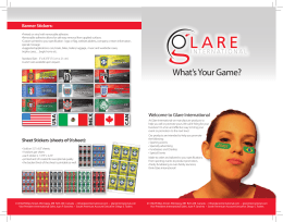What`s Your Game? - Glare International | Welcome