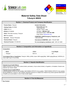 1 0 0 Material Safety Data Sheet