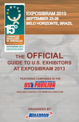 the official guide to us exhibitors at exposibram 2013 organized by