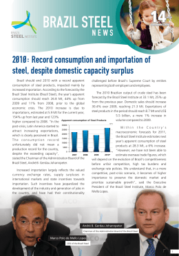 Record consumption and importation of steel