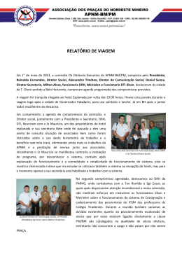 Relatório de Viagem a Belo Horizonte 03-05-2013 - APNM
