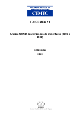 CEMEC TDI 11 Análise CHAID das Emissões de Debêntures \(2005