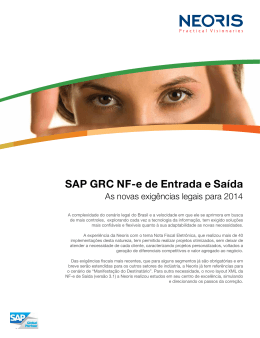 SAP GRC NF-e de Entrada e Saída