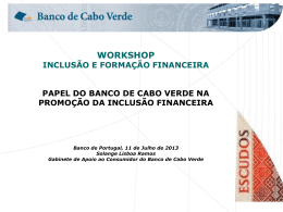 Inclusão Financeira - Apresentação do Banco de Cabo Verde
