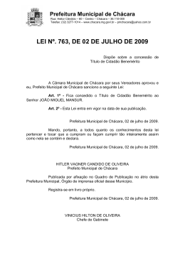 LEI Nº 76309 - Titulo Cidadão Benemérito João Miguel Mansur