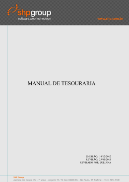 Manual Tesouraria