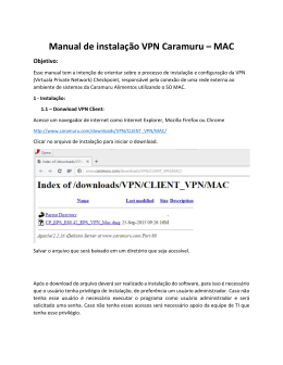 Manual de instalação VPN Caramuru – MAC