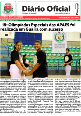 18ª Olimpíadas Especiais das APAES foi realizada em Guaíra com